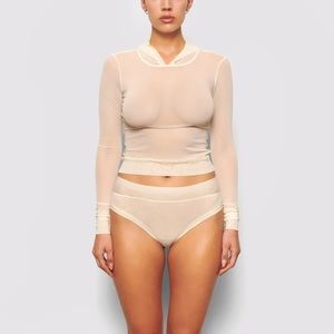 COPY - SKIMS Summer Mesh Hoodie - Bone